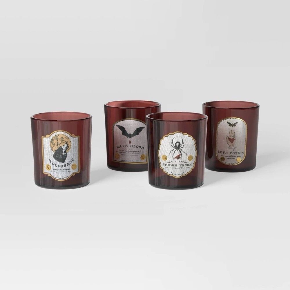 Threshold Halloween 4-Pack 13.87 Oz Burgundy Drink Glass Set